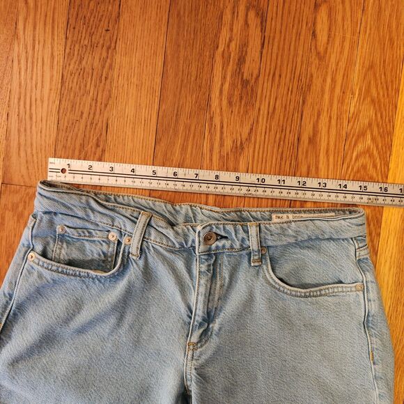 Rag & Bone Featherweight Dre Low-Rise Slim Fit Boyfriend Jeans in Blossom Sz 27 - Picture 8 of 11